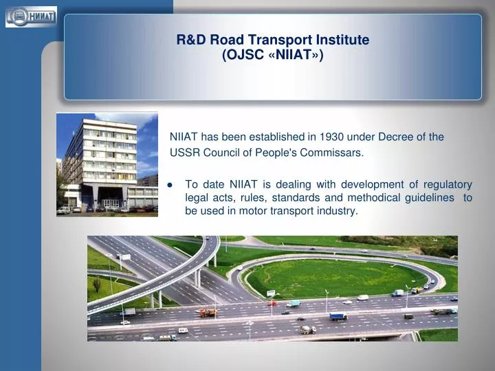 r d road transport institute ojsc niiat