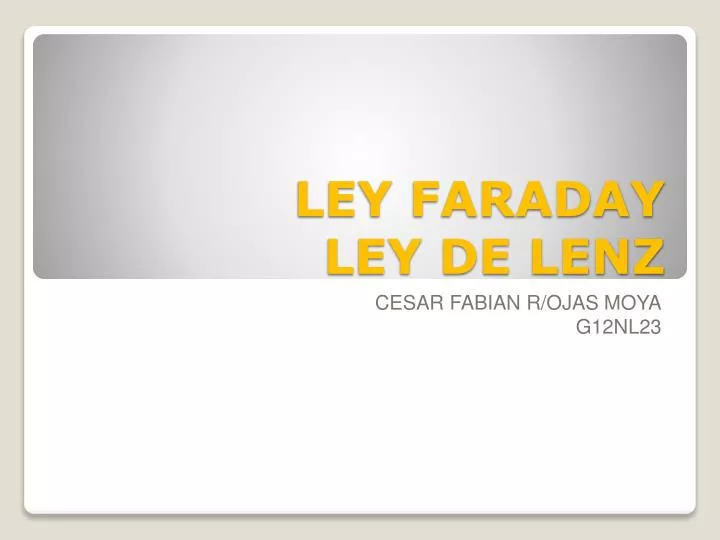 ley faraday ley de lenz