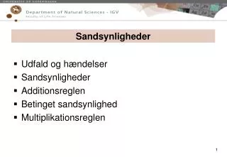 sandsynligheder