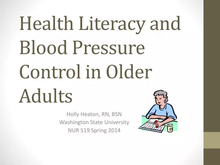 health literacy and blood pressure control in older adults