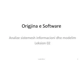 origjina e software