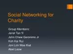 Social Networking for Charity