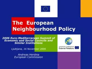 The European Neighbourhood Policy