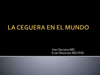 ines serrano md evan waxman md phd