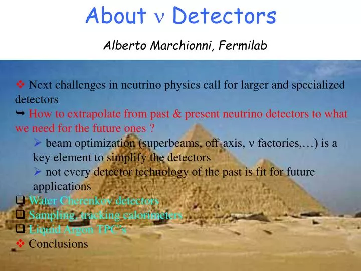 about detectors