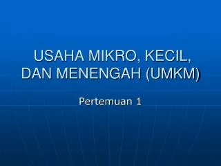 usaha mikro kecil dan menengah umkm