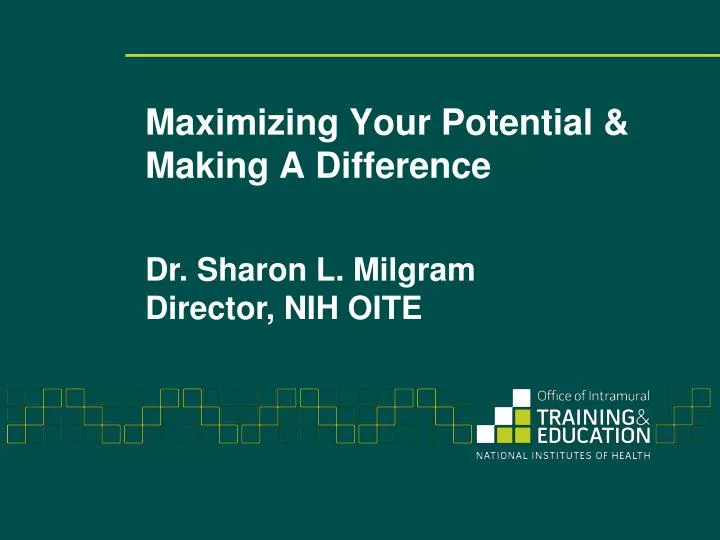maximizing your potential making a difference