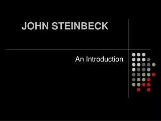 JOHN STEINBECK