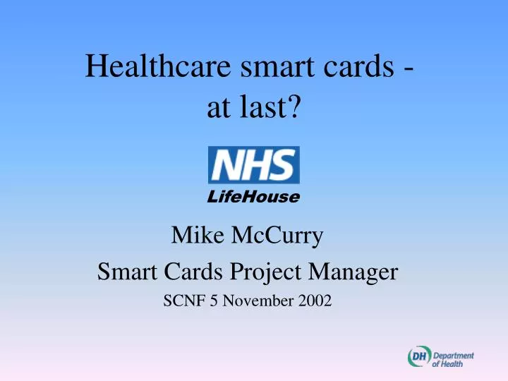 healthcare smart cards at last
