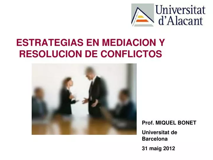 estrategias en mediacion y resolucion de conflictos