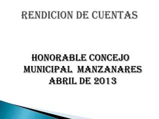 rendicion de cuentas