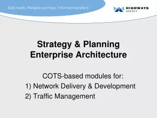 Strategy &amp; Planning Enterprise Architecture
