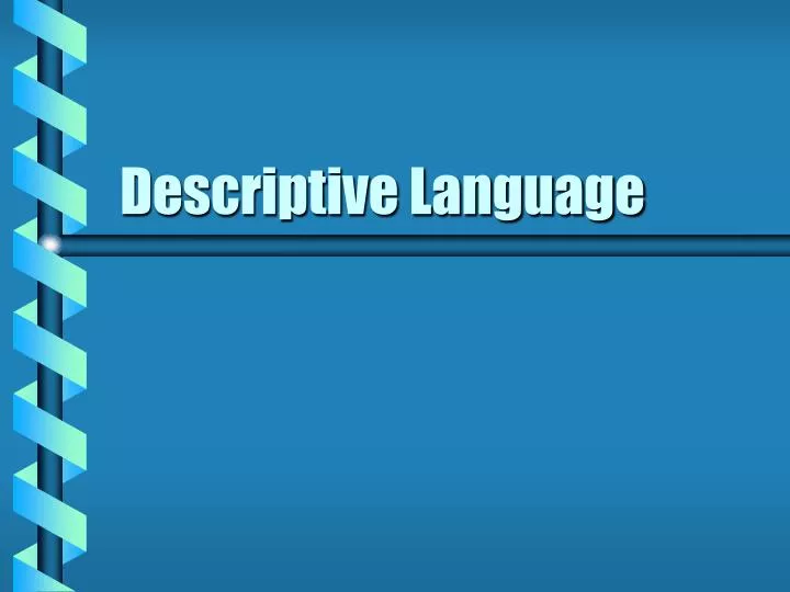 descriptive language