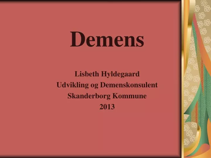 demens lisbeth hyldegaard udvikling og demenskonsulent skanderborg kommune 2013