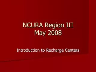 NCURA Region III May 2008