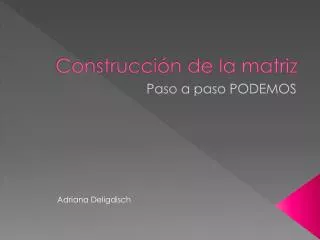 construcci n de la matriz