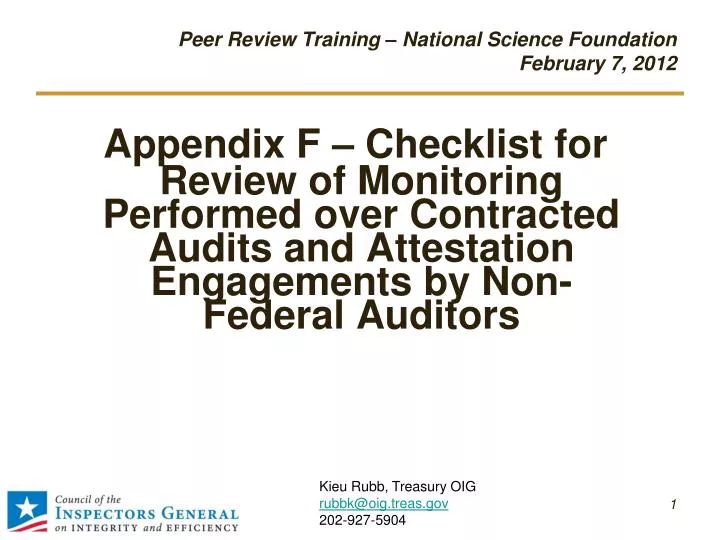 peer review training national science foundation february 7 2012