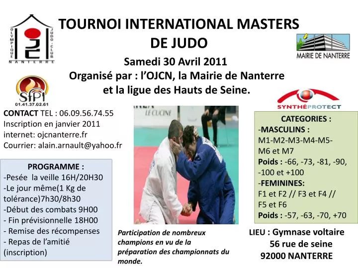 tournoi international masters de judo
