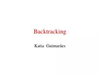 backtracking