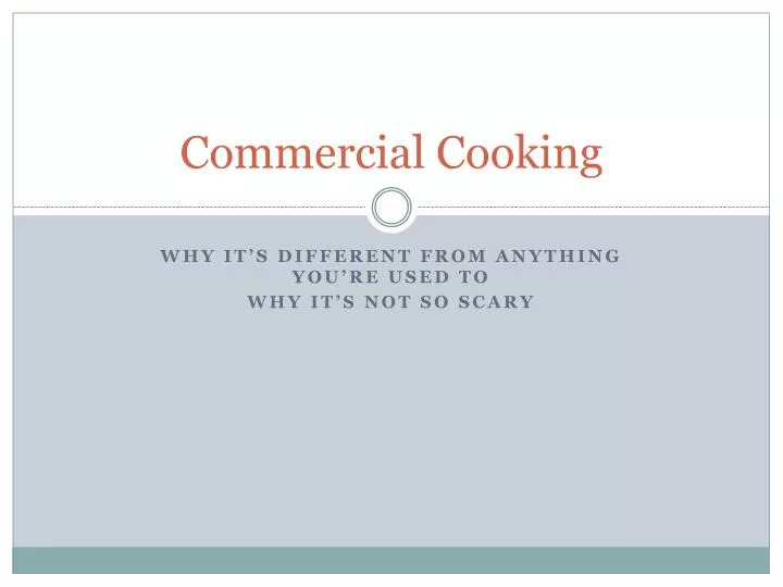 commercial cooking