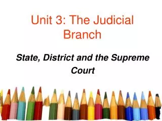 Unit 3: The Judicial Branch