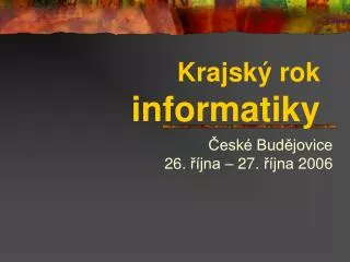 krajsk rok informatiky