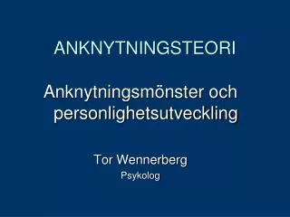 anknytningsteori