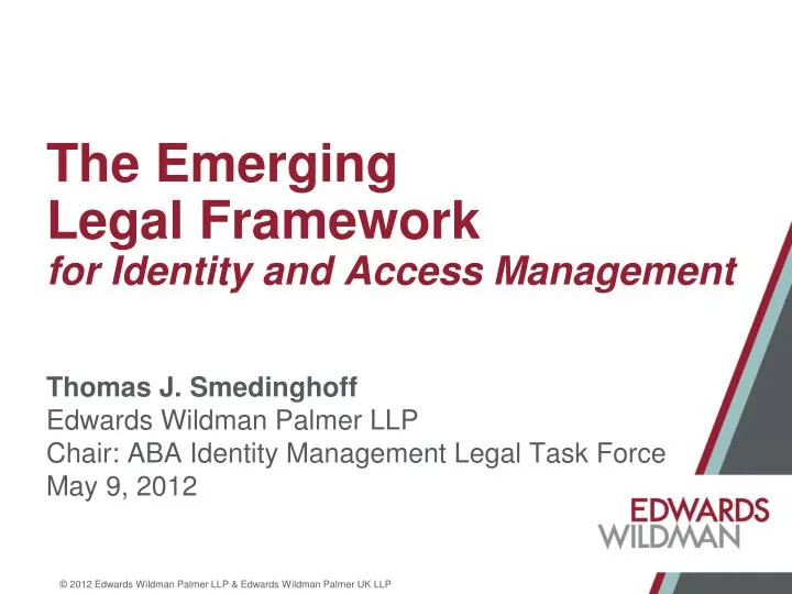 the emerging legal framework for identity and access management