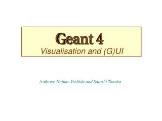 Visualisation and (G)UI