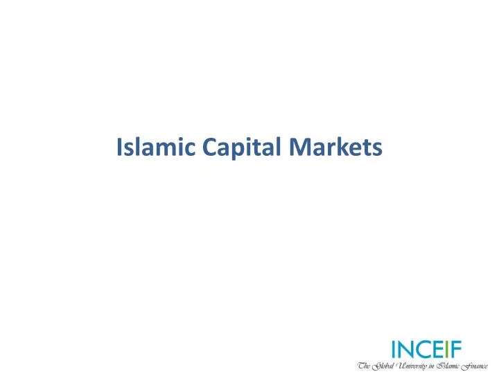 islamic capital markets