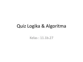 quiz logika algoritma