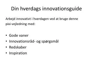 din hverdags innovationsguide
