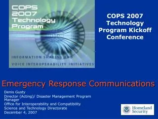 Emergency Response Communications