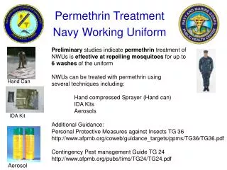 Permethrin Treatment Navy Working Uniform