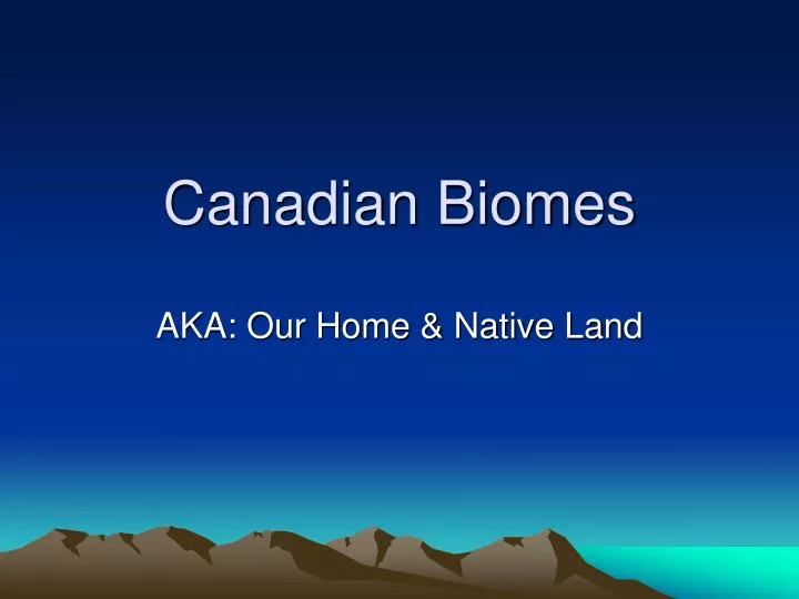 canadian biomes