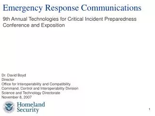 Emergency Response Communications