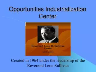 Opportunities Industrialization Center