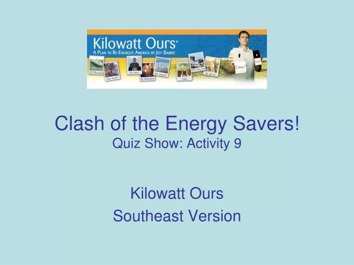 clash of the energy savers quiz show activity 9