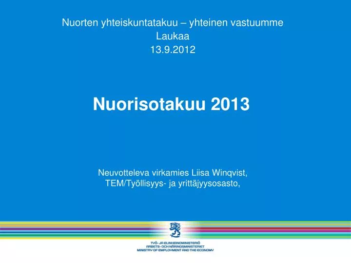 nuorisotakuu 2013