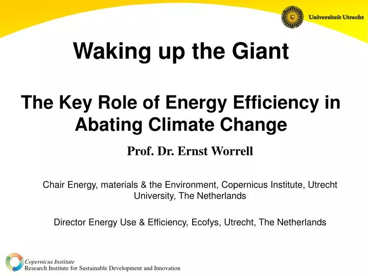 waking up the giant the key role of energy efficiency in abating climate change