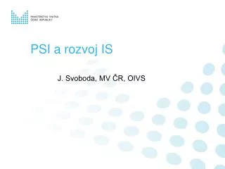 psi a rozvoj is