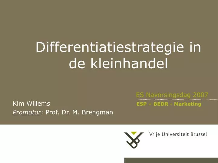 differentiatiestrategie in de kleinhandel