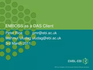 EMBOSS as a DAS Client