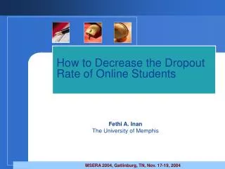 How to Decrease the Dropout Rate of Online Students