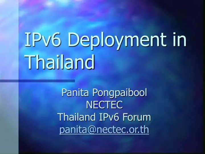 ipv6 deployment in thailand