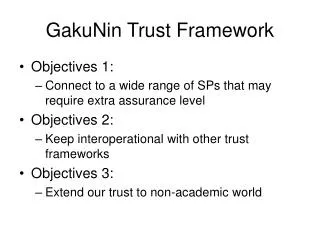GakuNin Trust Framework