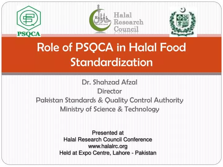 role of psqca in halal food standardization
