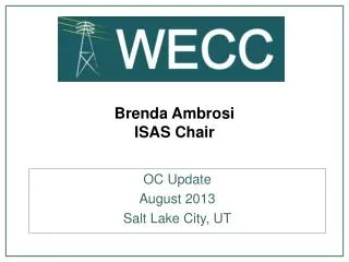 Brenda Ambrosi ISAS Chair