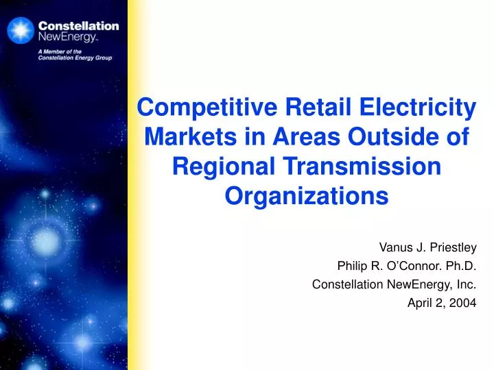 competitive retail electricity markets in areas outside of regional transmission organizations