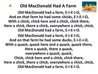 old macdonald had a farm